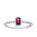 0,39 Carat Diamond Ruby Ring