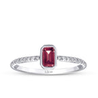 0,39 Carat Diamond Ruby Ring