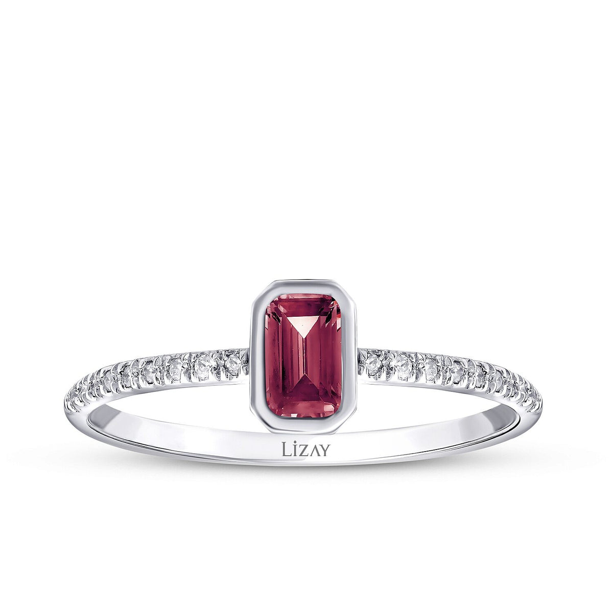 0,39 Carat Diamond Ruby Ring