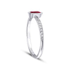 0,39 Carat Diamond Ruby Ring