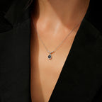 0,55 Carat Diamond Sapphire Necklace