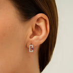 0,61 Carat Diamond Ruby Earrings