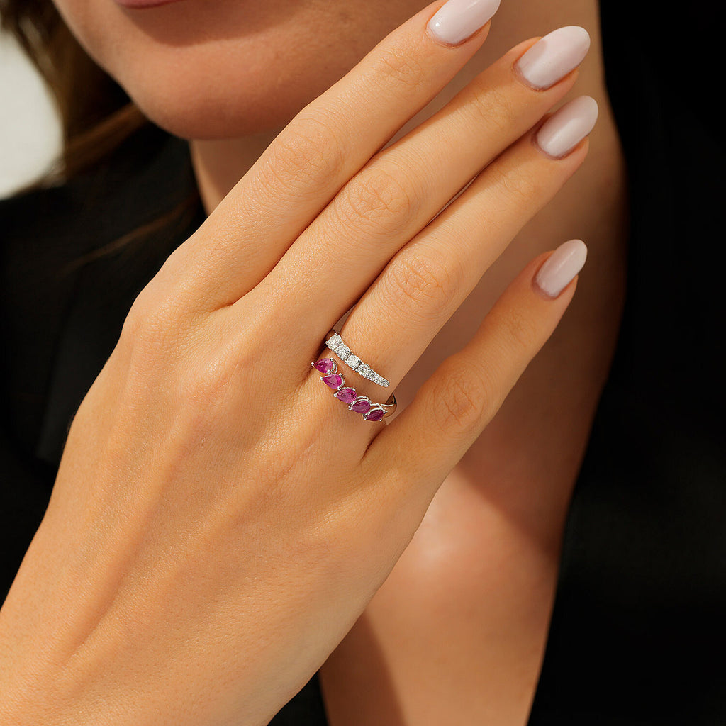 1,15 Carat Diamond Ruby Ring