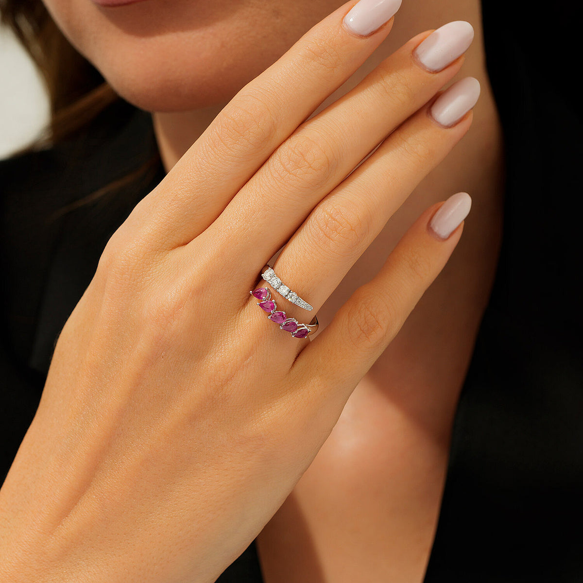 1,15 Carat Diamond Ruby Ring