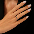 0,29 Carat Diamond Sapphire Ring