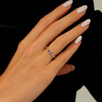 0,44 Carat Diamond Pink Sapphire Ring