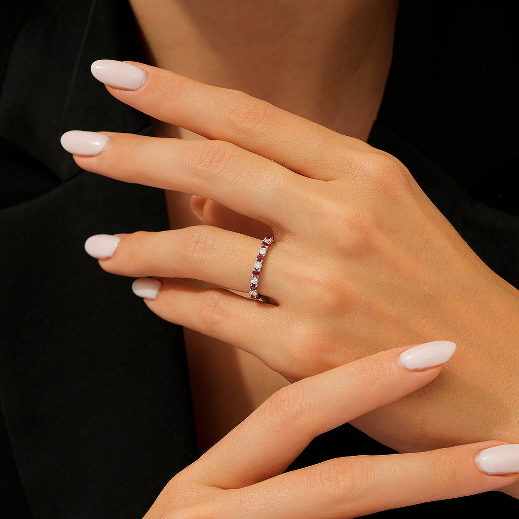 0,57 Carat Diamond Ruby Ring