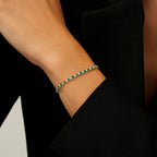 3,27 Carat Diamond Emerald Bracelet