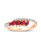 0,60 Carat Diamond Ruby Ring