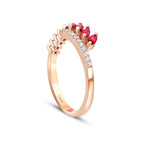 0,60 Carat Diamond Ruby Ring