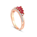 0,88 Carat Diamond Ruby Ring