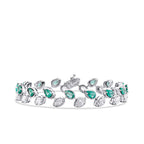 7,55 Carat Diamond Emerald Bracelet