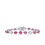 7,64 Carat Diamond Ruby Bracelet