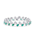 9,74 Carat Diamond Emerald Bracelet