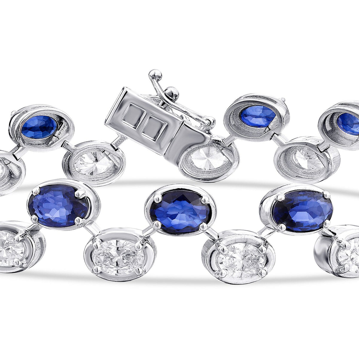 11,49 Carat Diamond Sapphire Bracelet