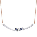 0,47 Carat Diamond Sapphire Necklace