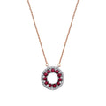 1,09 Carat Diamond Ruby Necklace