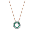 1,04 Carat Diamond Emerald Necklace