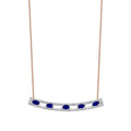 0,75 Carat Diamond Sapphire Necklace