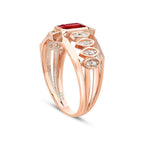 0,97 Carat Diamond Ruby Ring