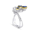 3,26 Carat Diamond Sapphire Ring