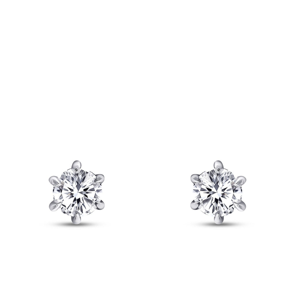 0,50 Carat Diamond Solitaire Earrings