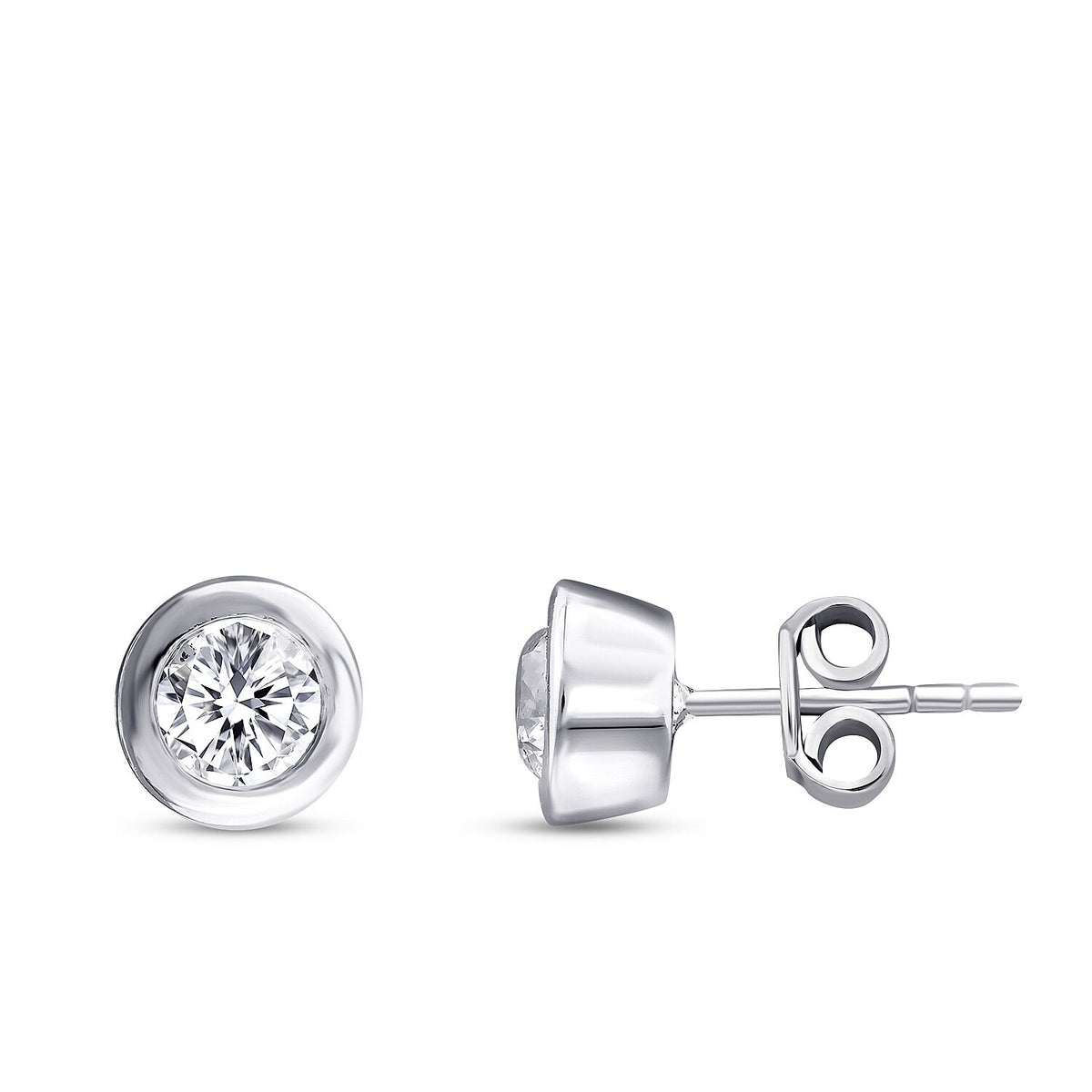 0,64 Carat Diamond Solitaire Earrings