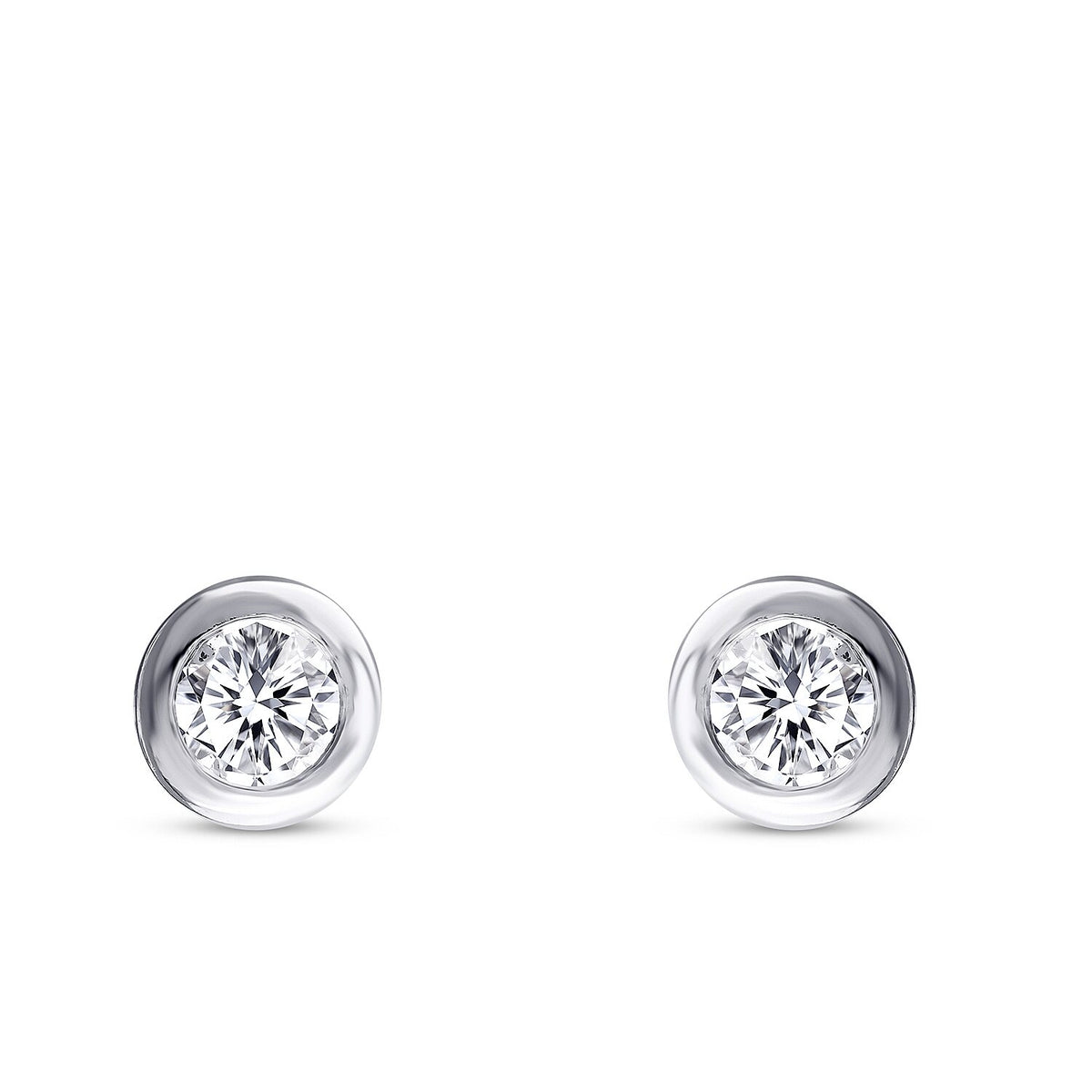0,64 Carat Diamond Solitaire Earrings