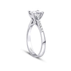 1,11 Carat Diamond Princess Solitaire Engagement Ring