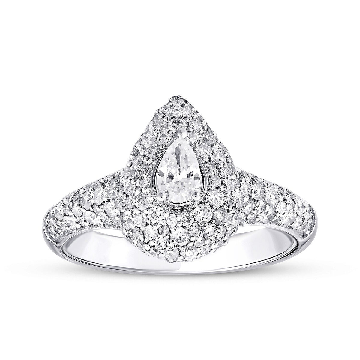 1,07 Carat Diamond Pear Ring