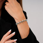 7,55 Carat Diamond Emerald Bracelet