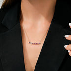 0,69 Carat Diamond Ruby Necklace
