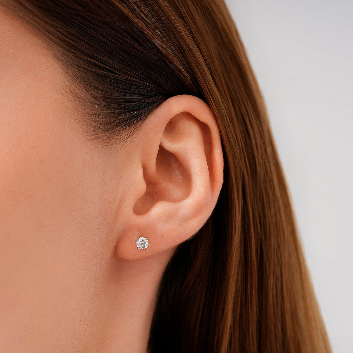 0,50 Carat Diamond Solitaire Earrings
