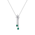 0,98 Carat Diamond Emerald Necklace