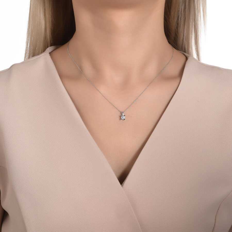 0.16 ct. Diamant Solitär Halskette