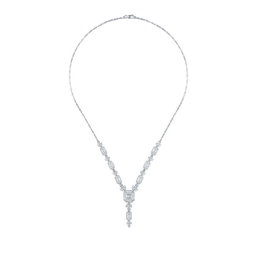 Baguette-Collier aus Gold