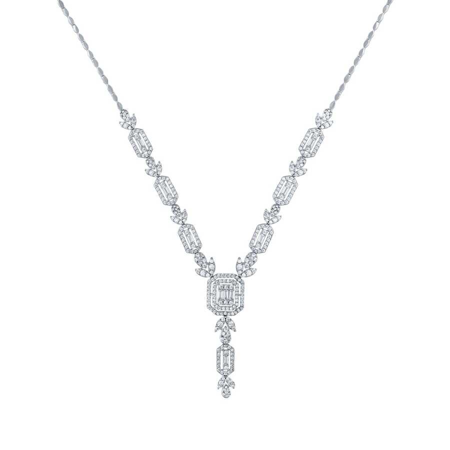 Baguette-Collier aus Gold