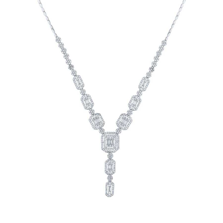 Baguette-Collier aus Gold