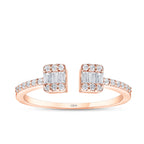 0,23 Carat Diamond Baguette Ring