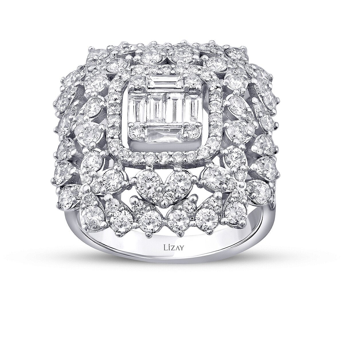 2,44 Carat Diamond Baguette Ring