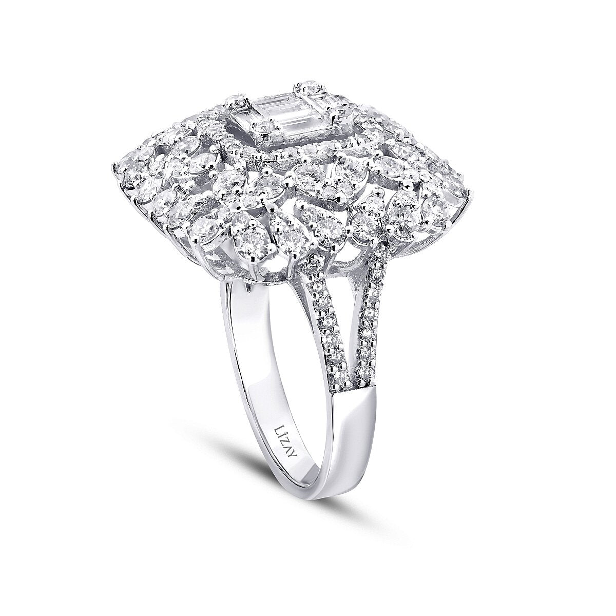 2,44 Carat Diamond Baguette Ring