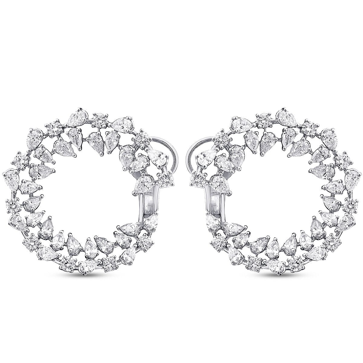 4,93 Carat Diamond Round Earrings