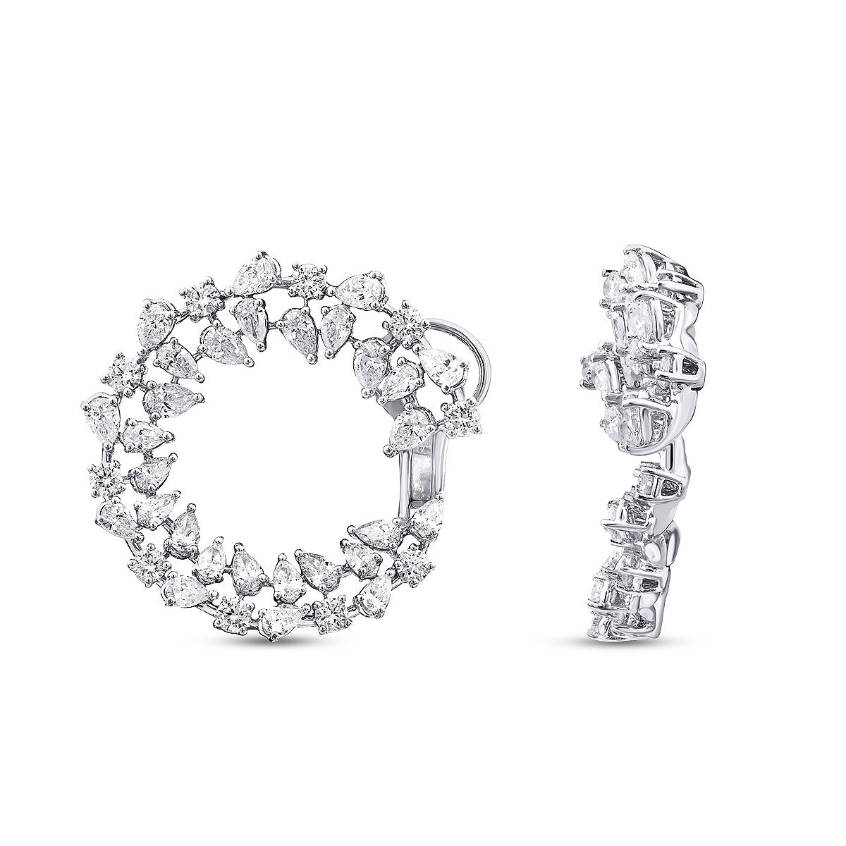 4,93 Carat Diamond Round Earrings