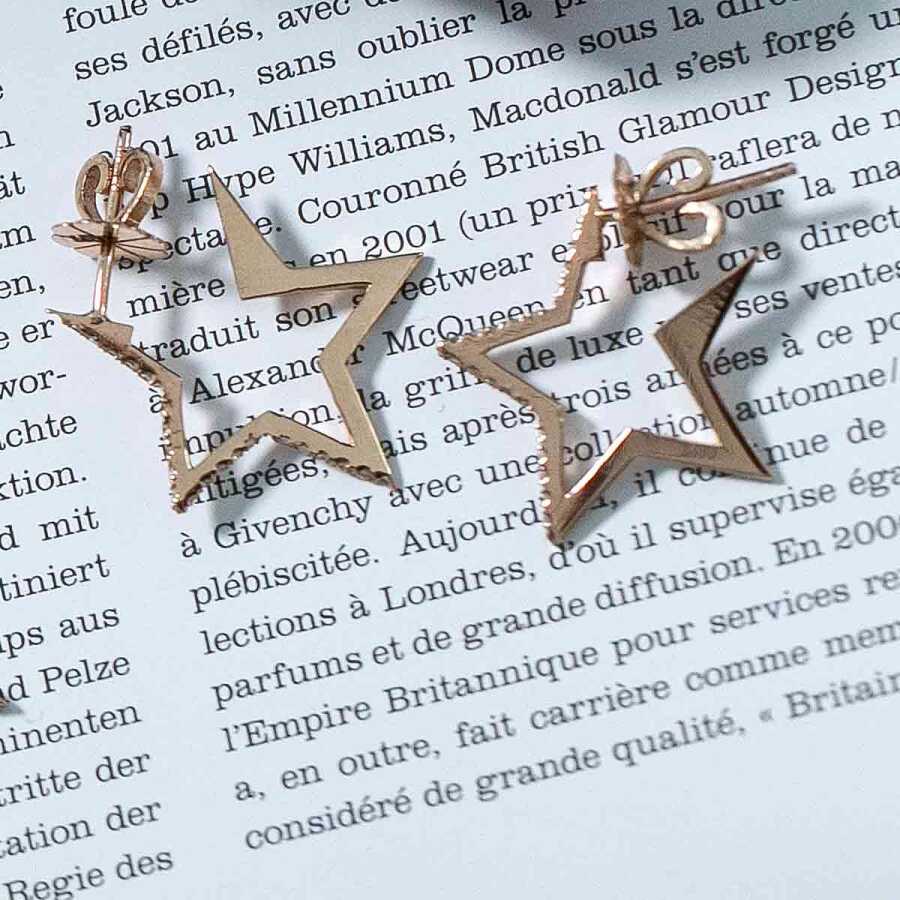 0,10 ct. Diamant Stern Ohrringe