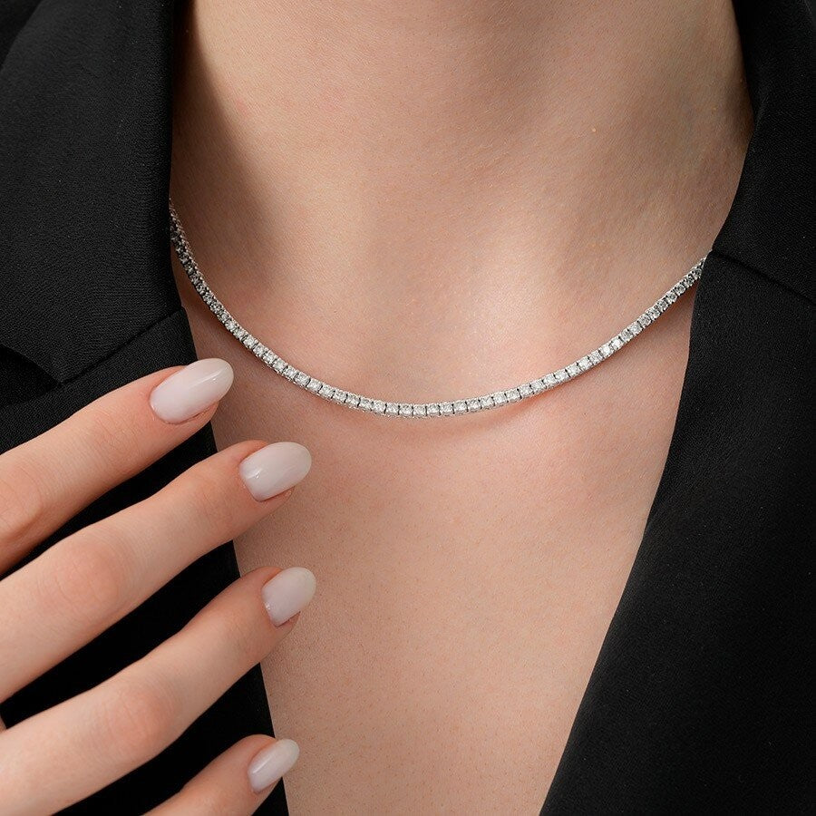 4.00 ct. Diamant Tennis Halskette
