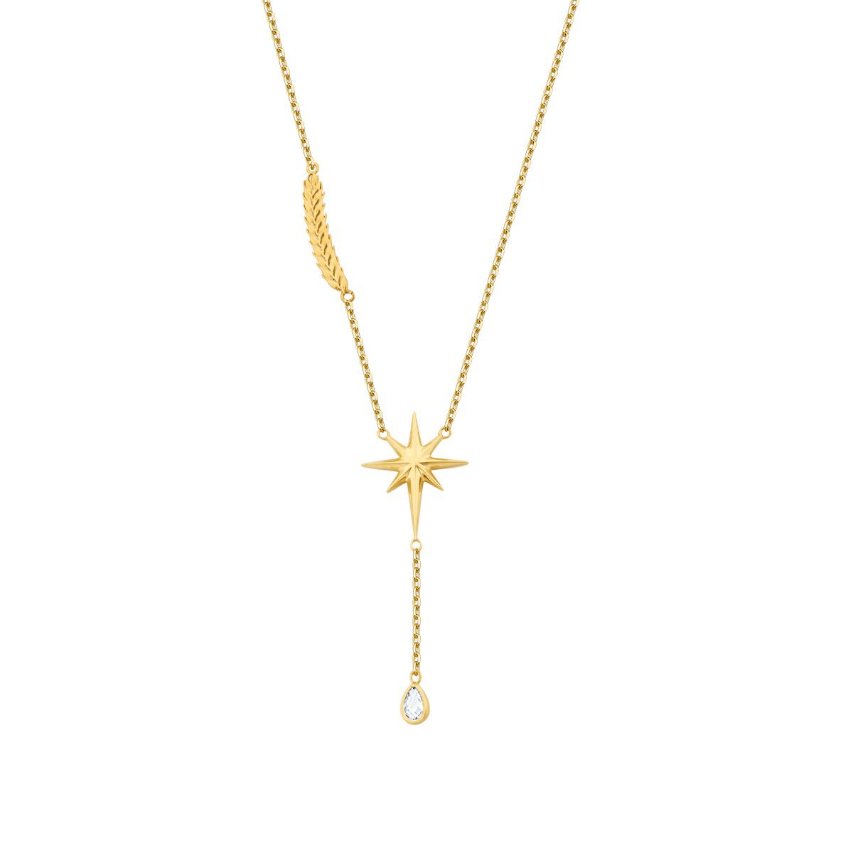 Gold Nordstern Trend Halskette