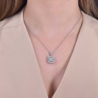 0,76 ct. Diamant Baguette Halskette