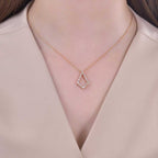 0.34 ct. Diamant Baguette Halskette