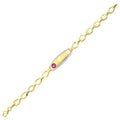 Rotes Auge-Armband aus Gold