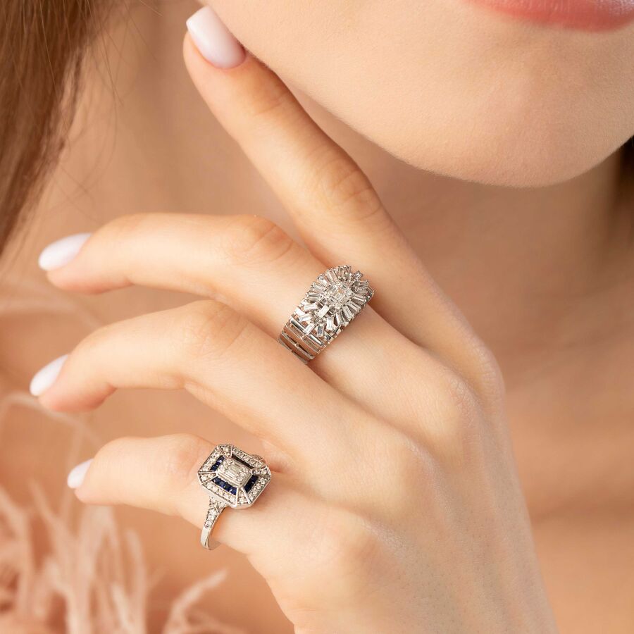 0,51 ct. Diamant Baguette Ring
